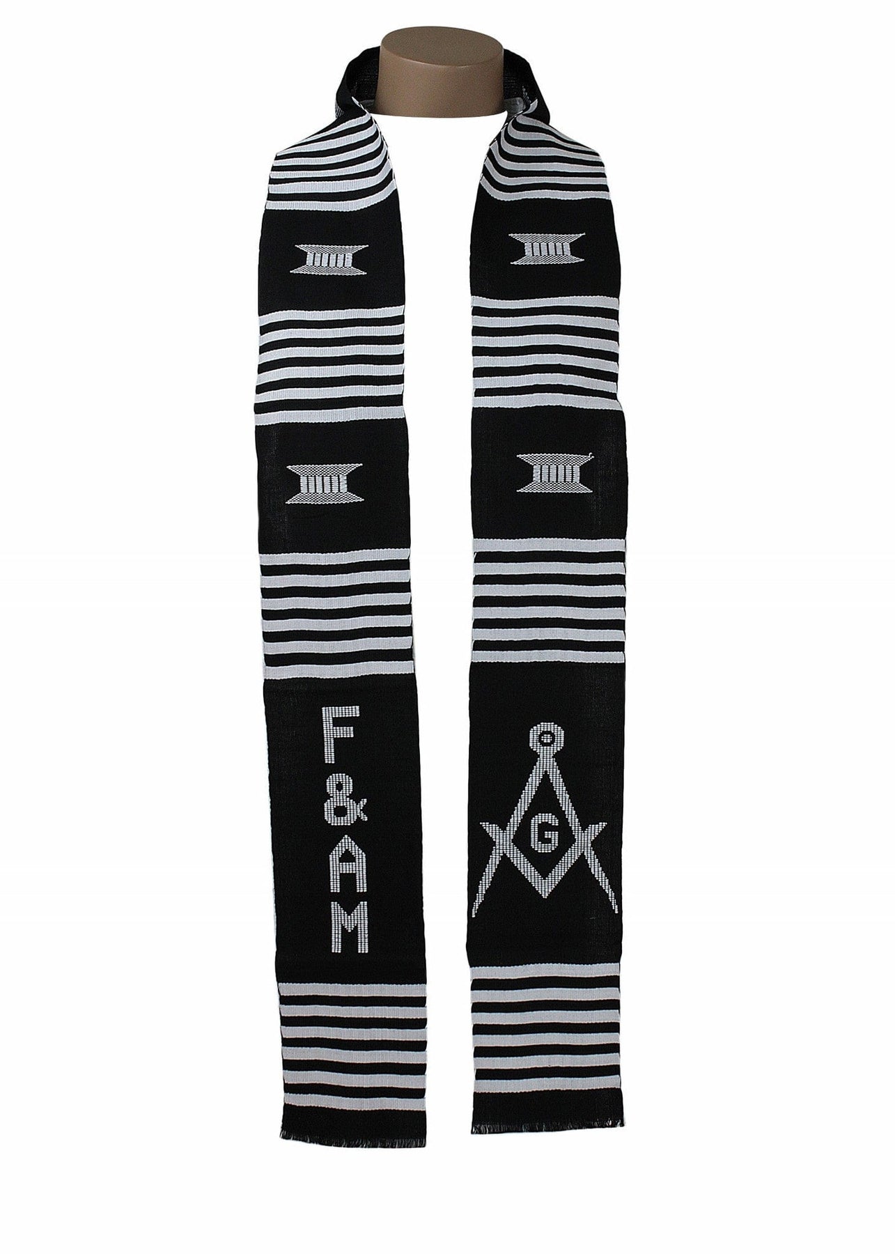 2 of 2: Masonic Black Kente Stole by Gold Coast Africa