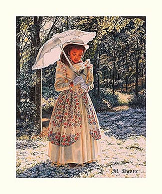 Girl With Parasol by Melinda Byers