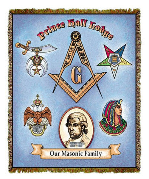 Prince Hall: Our Masonic Family Tapestry Throw