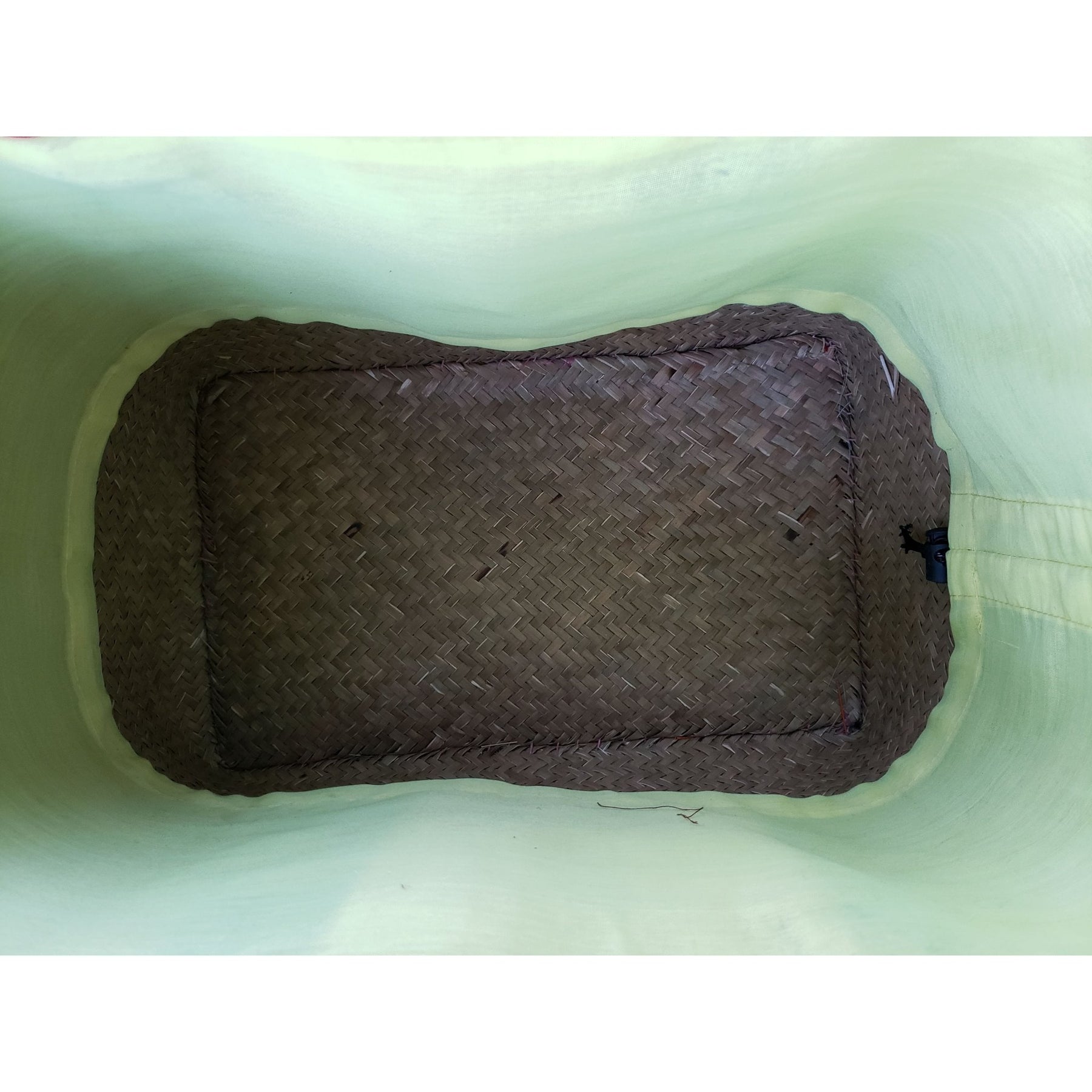 23 of 29: Mirana: Authentic Hand Made Multicolor Madagascar Raffia Hand Bag (Red Multicolor-Interior)