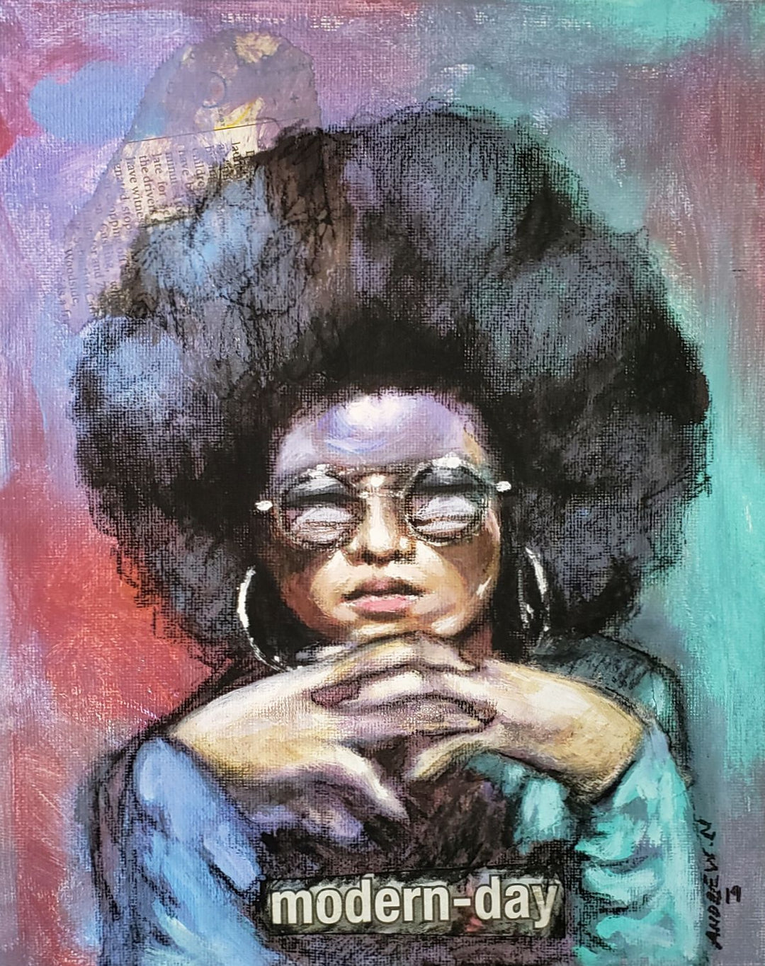 Modern Day Woman-Art-Andrew Nichols-30x24 inches-Unframed-The Black Art Depot