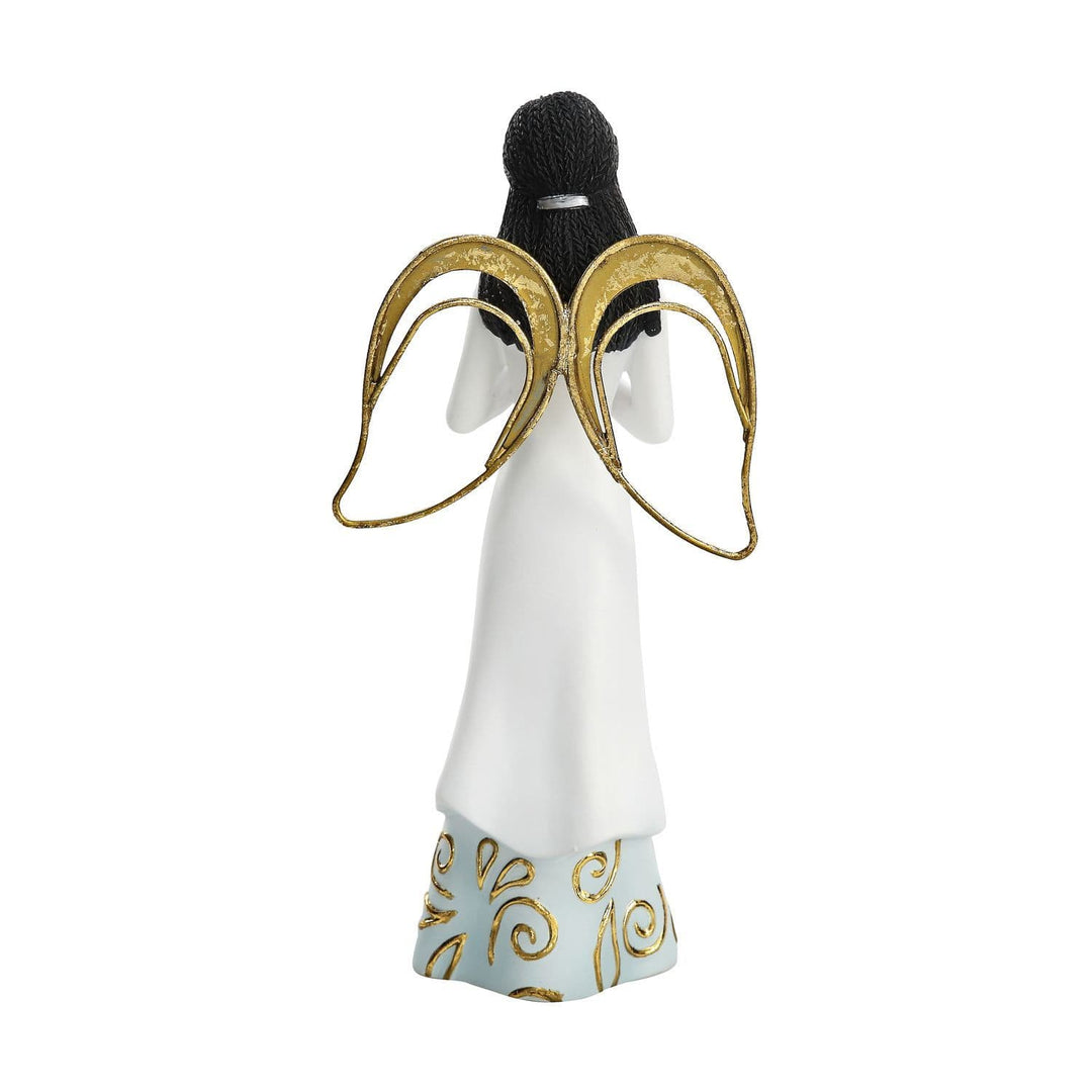 Mother, You Are a Blessing by Amylee Weeks: African American Angel Figurine (Rear)