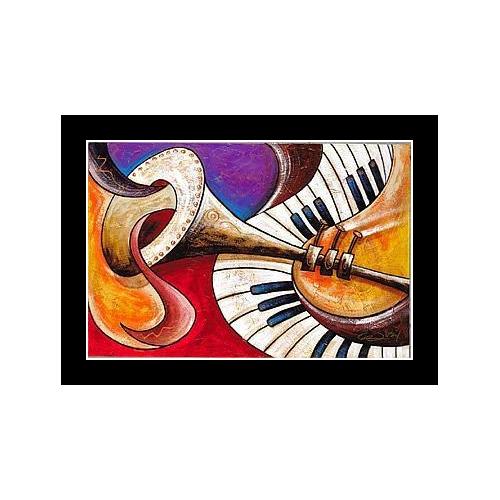 Musical Waves-Art-Gerald Ivey-10x8 inches-Black Fram-The Black Art Depot