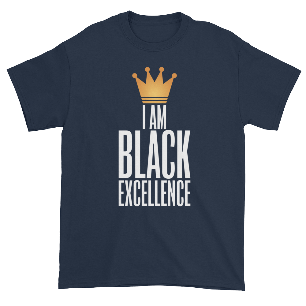 7 of 9: I Am Black Excellence Men's Short Sleeved T-Shirt (Blue)