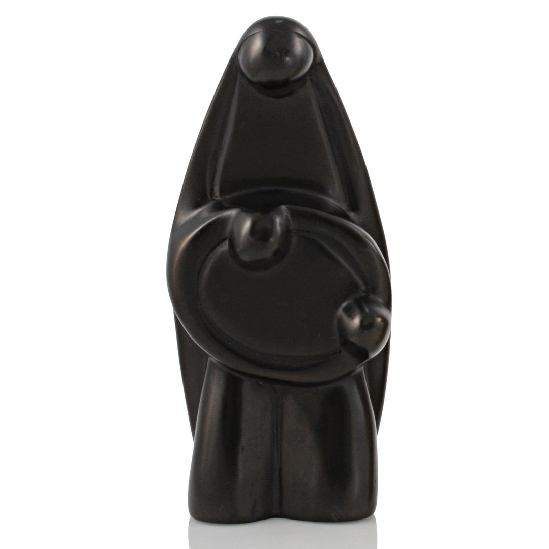 Hand Made Kenyan Nested Nativity Soapstone Piece (Black)