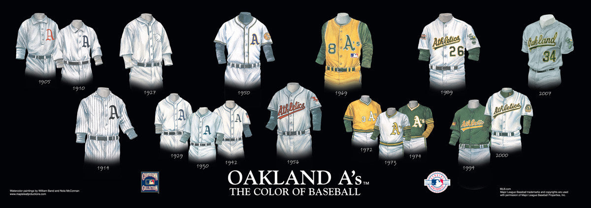 Oakland Athletics: The Color of Baseball Uniform/Jersey Poster – The Black  Art Depot