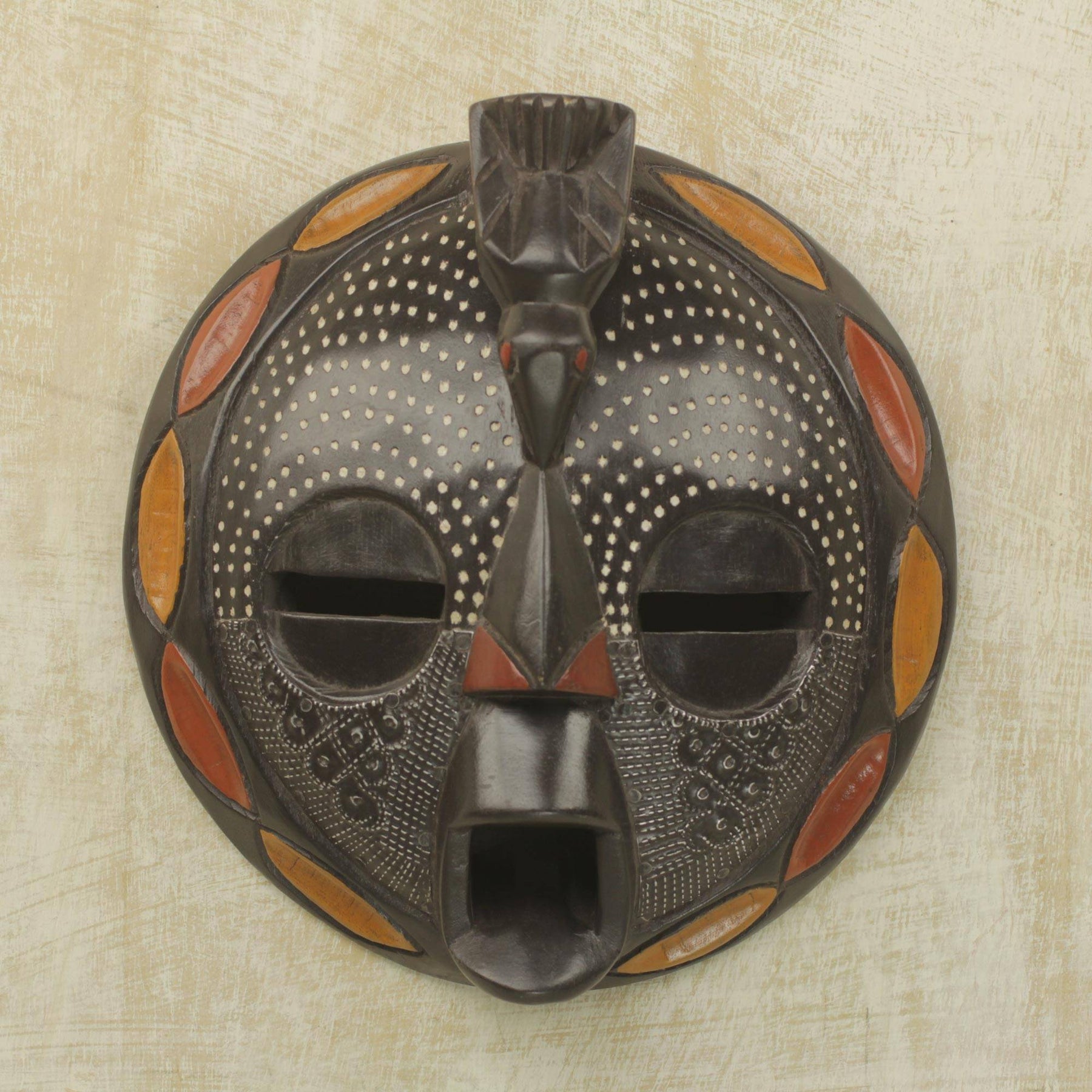 2 of 3: Authentic African Hand Made Wisdom Bird Mask by Victor Dushie