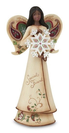 Special Friend Angel With Snowflake Figurine by Perfect Paisley