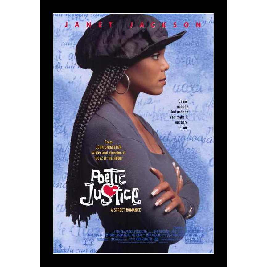 Poetic Justice: African American Movie Poster (Black Frame)