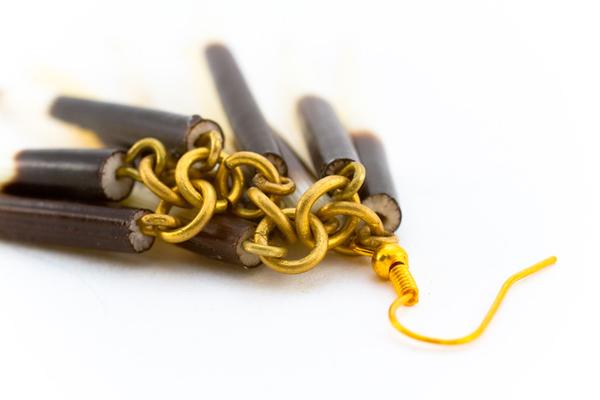 5 of 6: Authentic African Porcupine Quill Fishhook Earrings by Boutique Africa