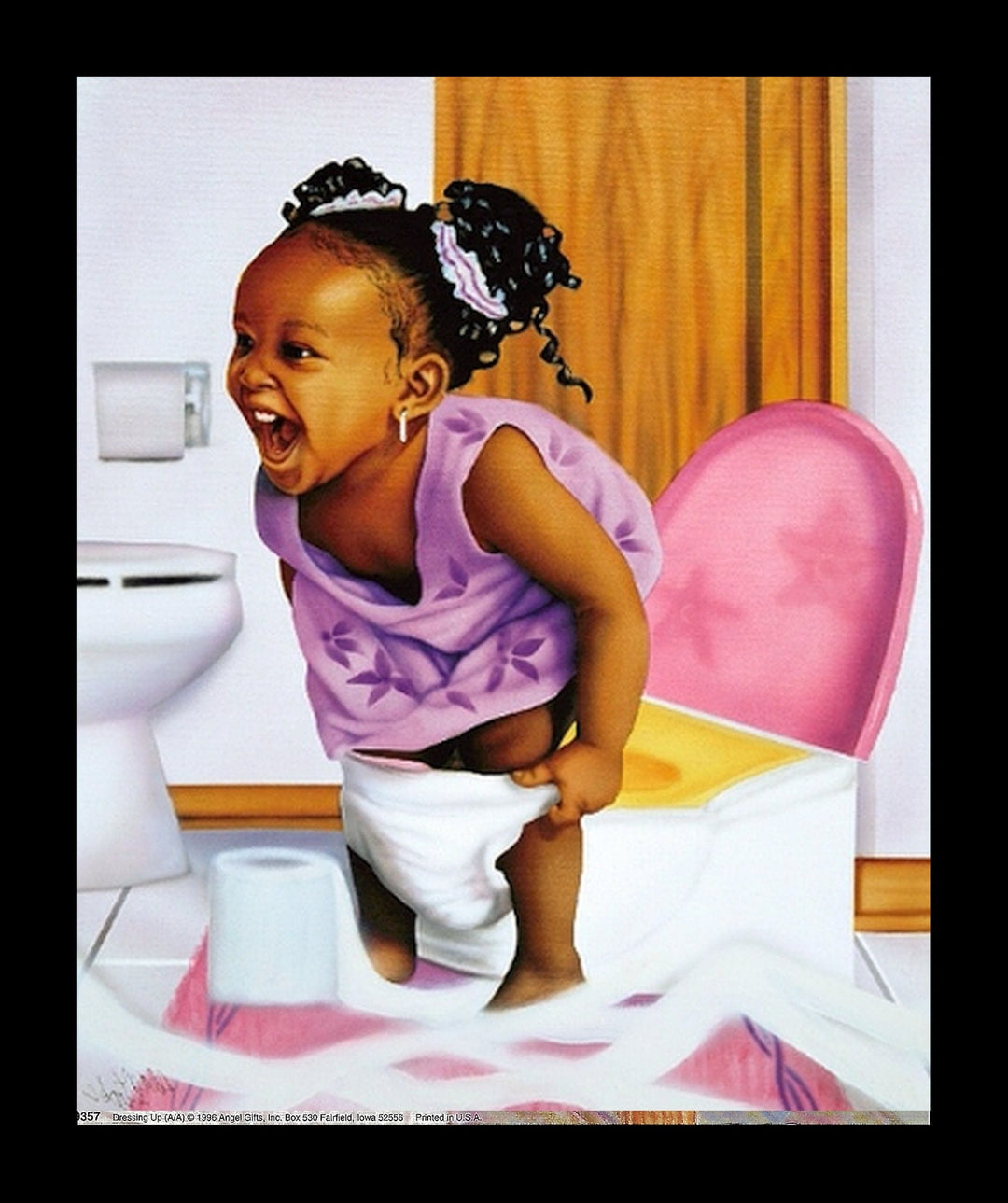 Potty Girl by Aaron and Alan Hicks (Black Frame)