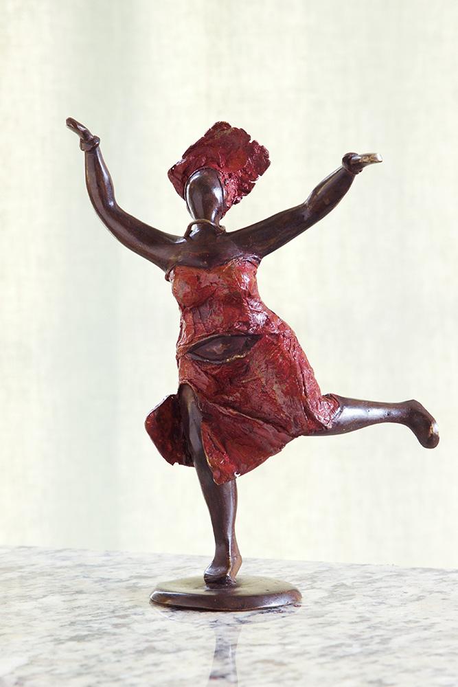 Pure Joy: Authentic African Bronze Sculpture (Burkino Faso)