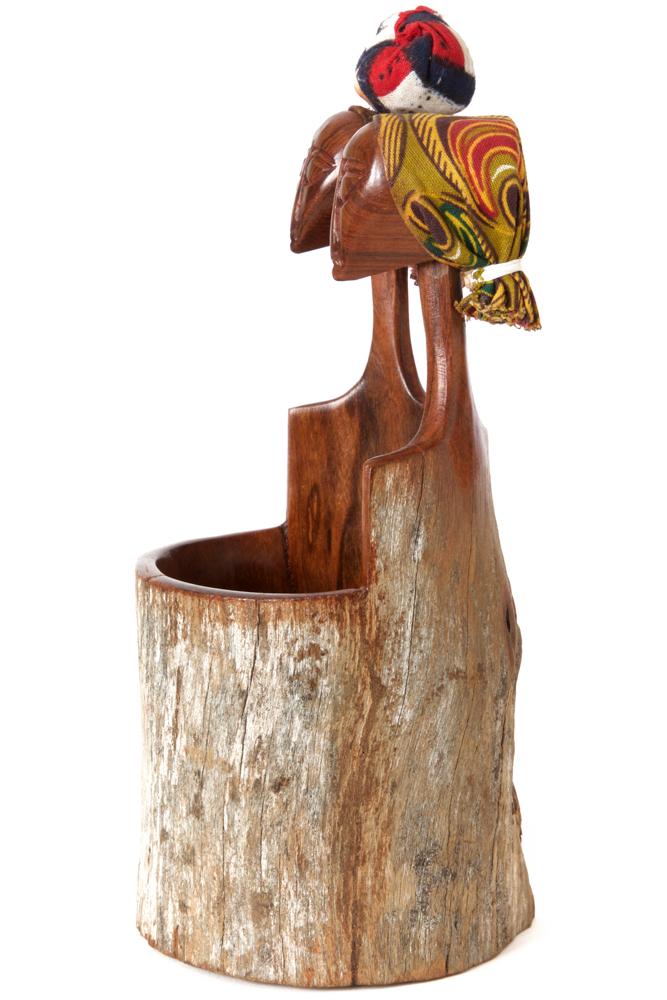 Authentic African Hand Made Sandalwood Pencil/Pen Holder Cup