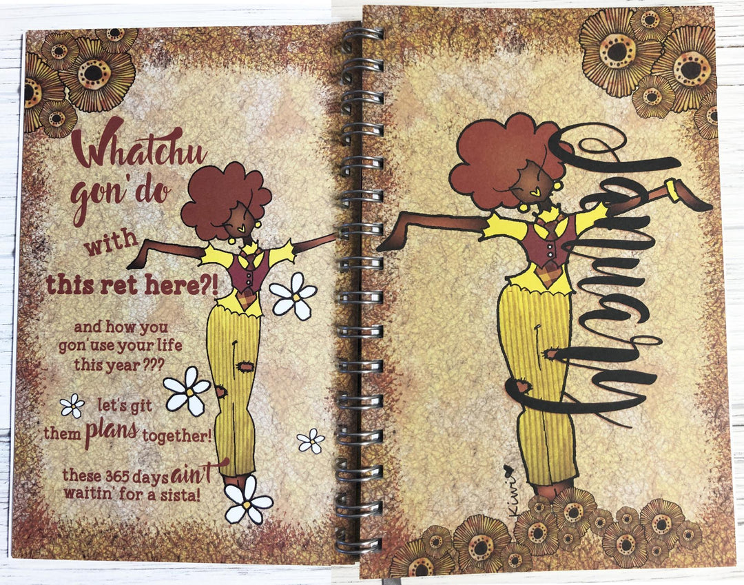 Be Your Own Insp-HER-ation-Weekly Planner-Kiwi McDowell-8.25x5.375-2020-The Black Art Depot