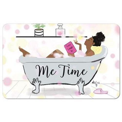 Some Me Time by Nicholle Kobi: African American Memory Foam Bathroom Floor Mat