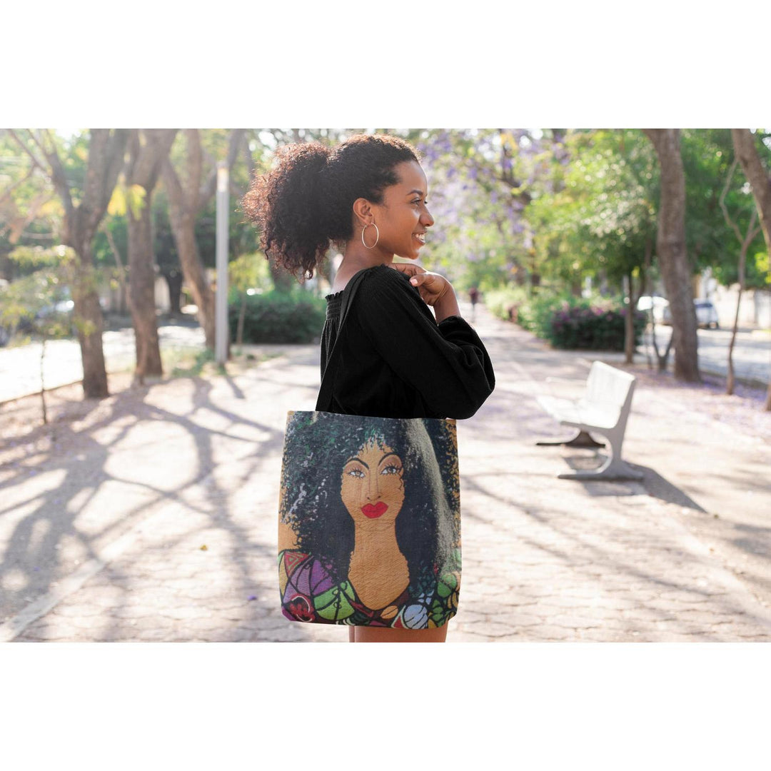 Seek, Sacrifice and Succeed: African American Woven Tapestry Tote Bag by GBaby