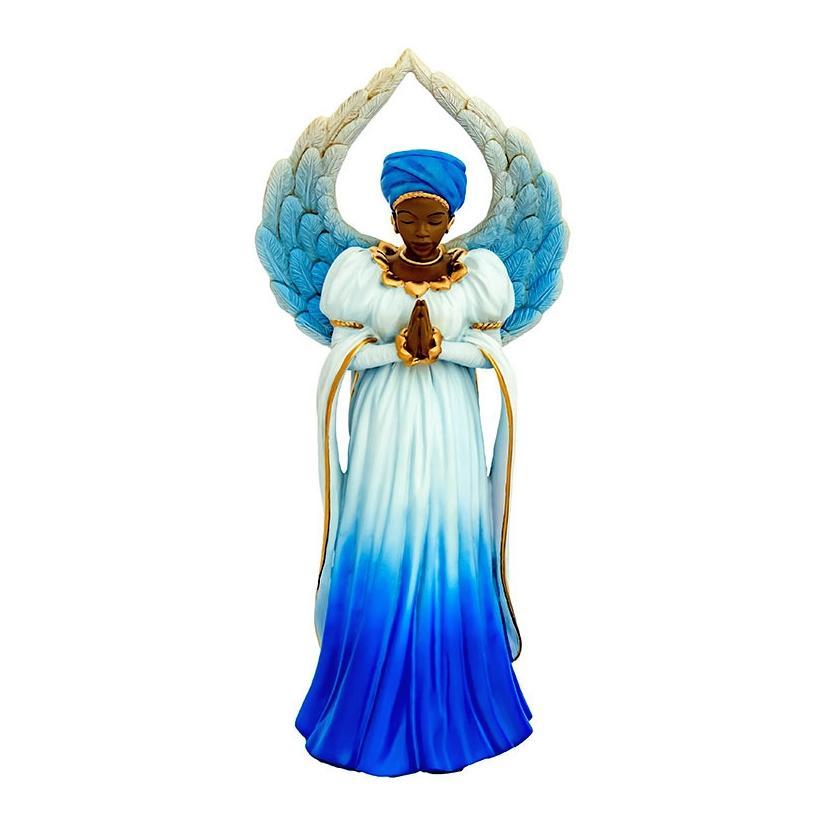 Serenity Angel in Blue: African American Figurine by Positive Image Gifts