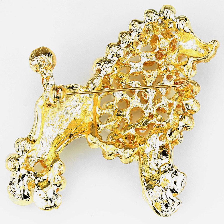 2 of 4: Gold Toned Sigma Gamma Rho Pretty Poodle Brooch (Back)