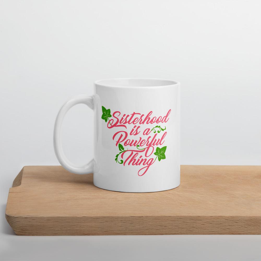 5 of 10: Sisterhood is a Powerful Thing: Alpha Kappa Alpha Inspired Ceramic Mug (11 ounce)