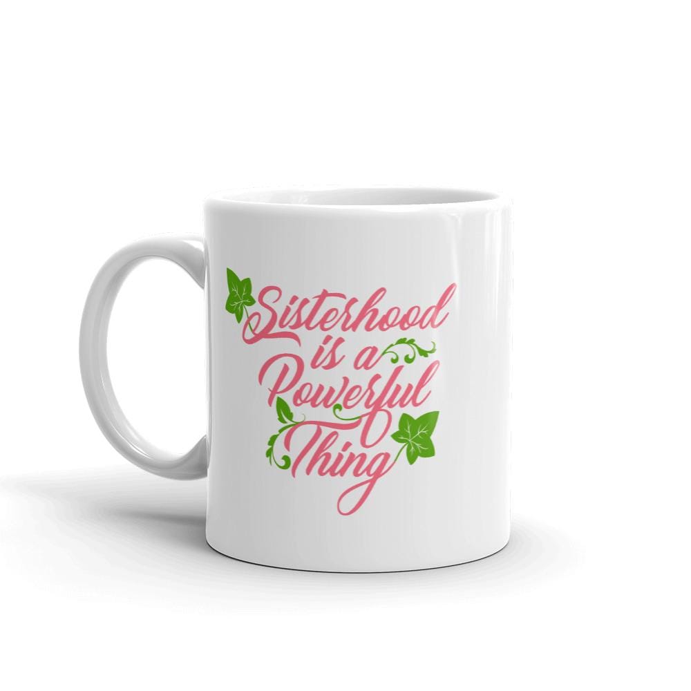 Sisterhood is a Powerful Thing: Alpha Kappa Alpha Inspired Ceramic Mug (11 ounce)
