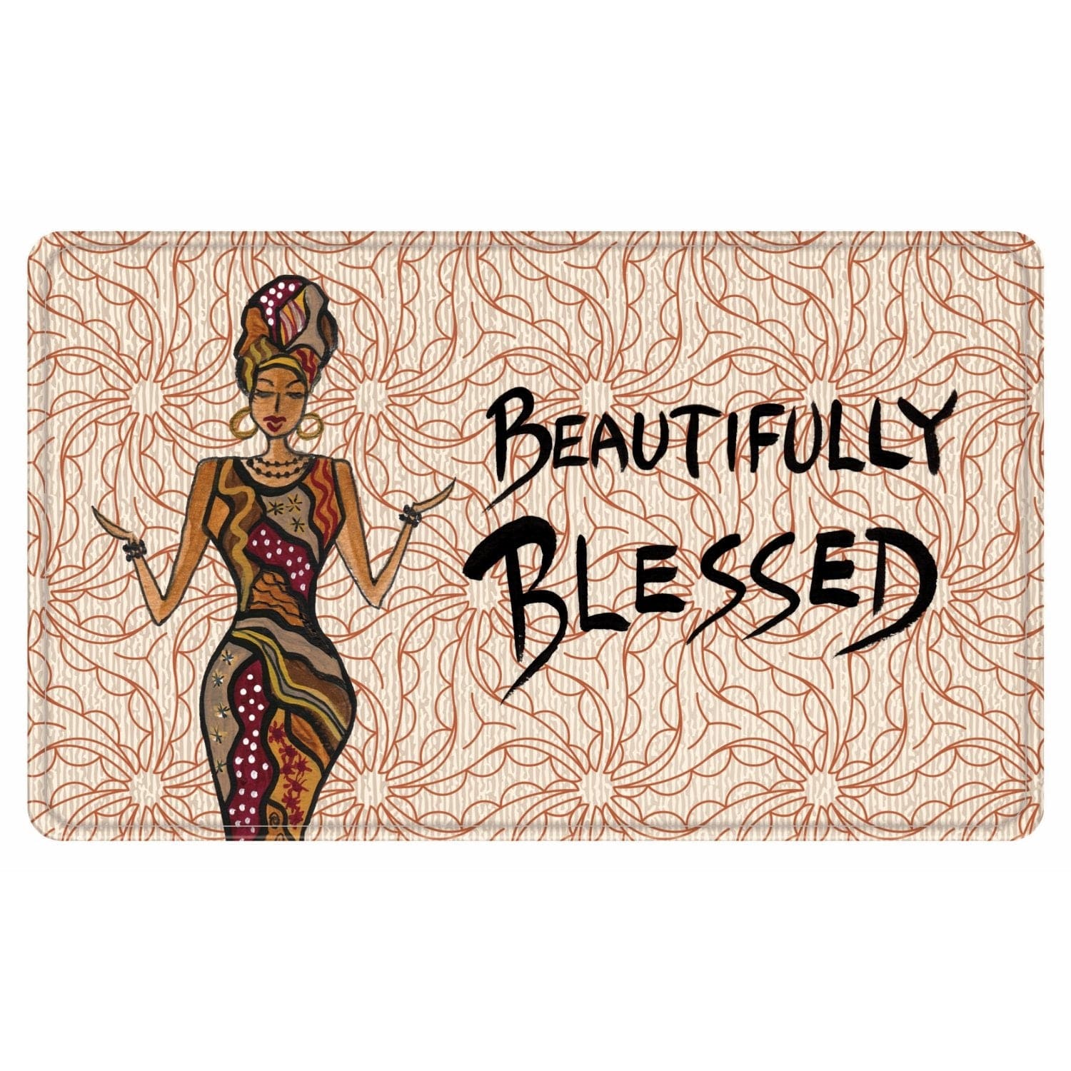 1 of 3: Beautifully Blessed: African American Interior Floor Mat by Cidne Wallace