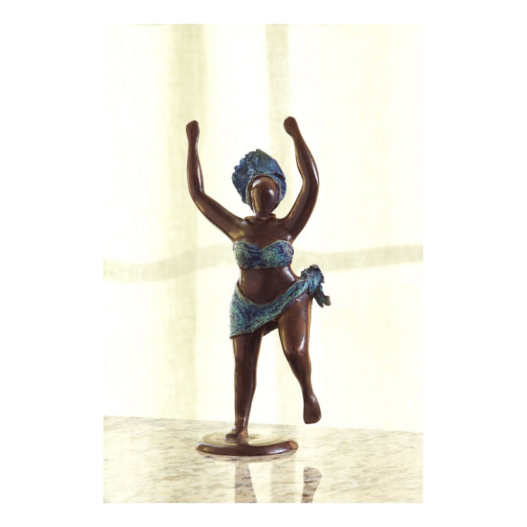 Jubilation: Burkina Faso Bronze Sculpture-African Decor-Boutique Africa-9 inches-Bronze-The Black Art Depot