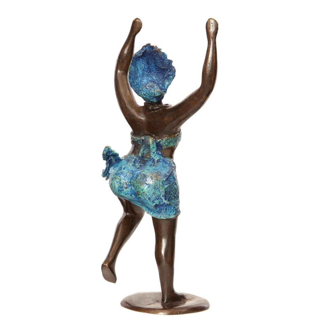 Jubilation: Burkina Faso Bronze Sculpture-African Decor-Boutique Africa-9 inches-Bronze-The Black Art Depot