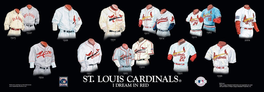 St. Louis Cardinals: I Dream in Red Poster by Nola McConnan