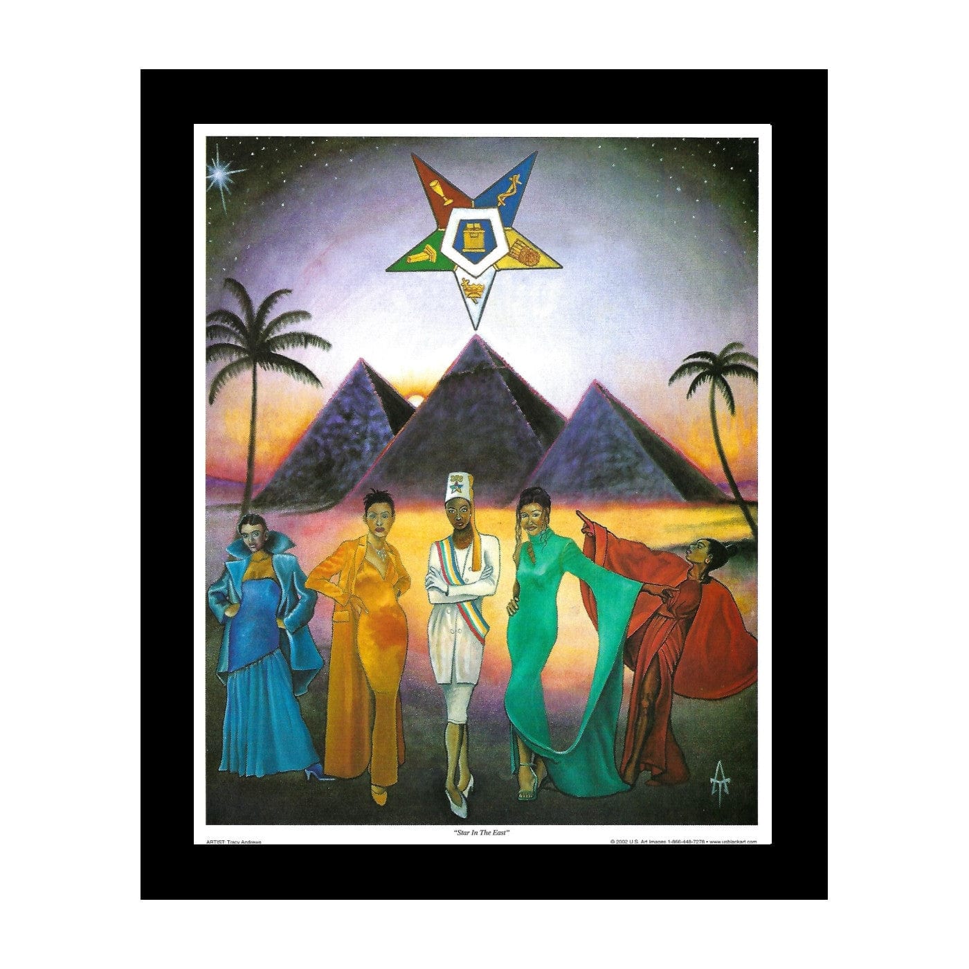 2 of 4: Star in the East: Order of the Eastern Star by Tracy Andrews (Black Frame)