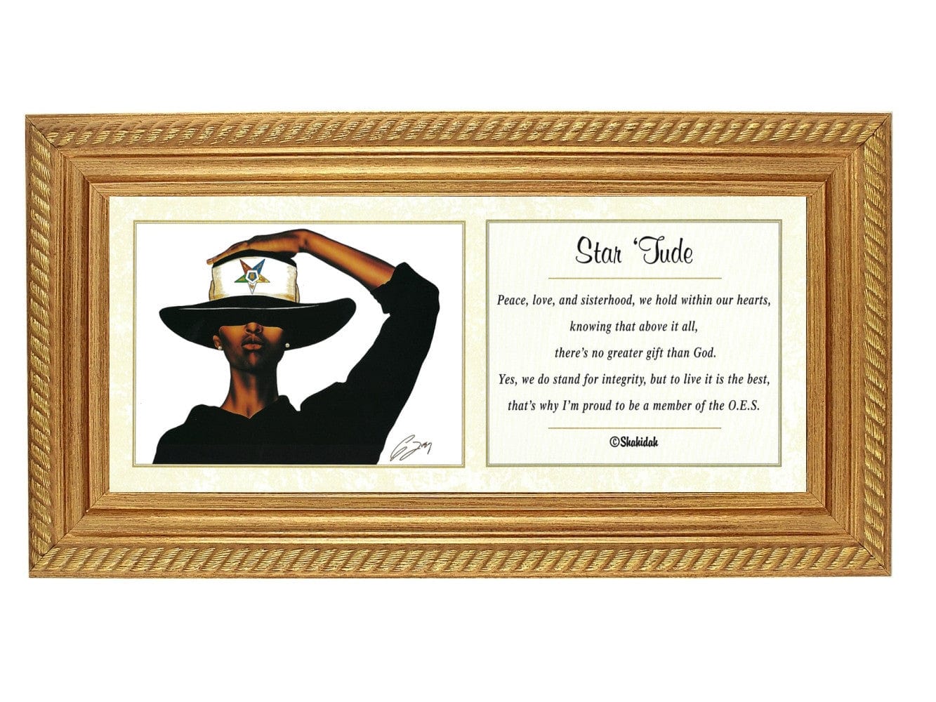 2 of 2: Star 'Tude (Order of the Eastern Star) by Gerald Ivey and Shahidah (Gold Frame)
