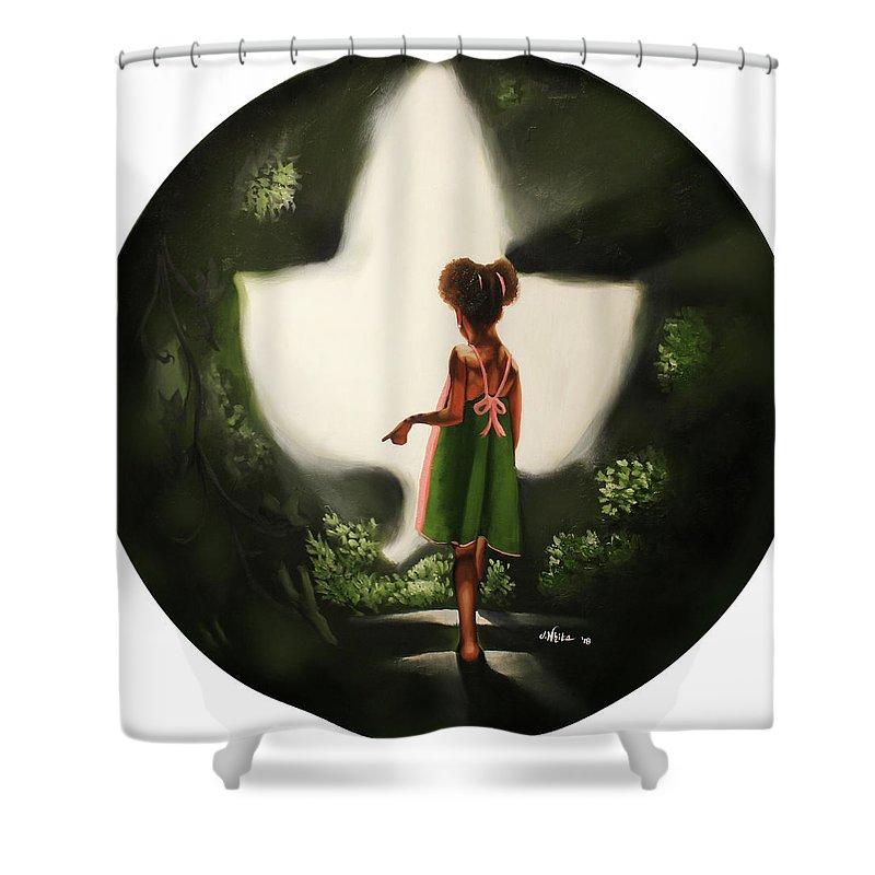 Step into the Ivy Light (Alpha Kappa Alpha): African American Shower Curtain by Jerome T. White