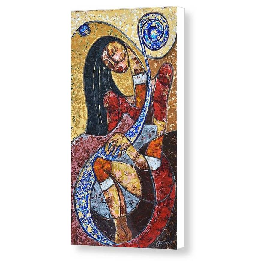 2 of 2: Stringin' da Blu Line by Gerald Ivey (Giclee on Canvas)