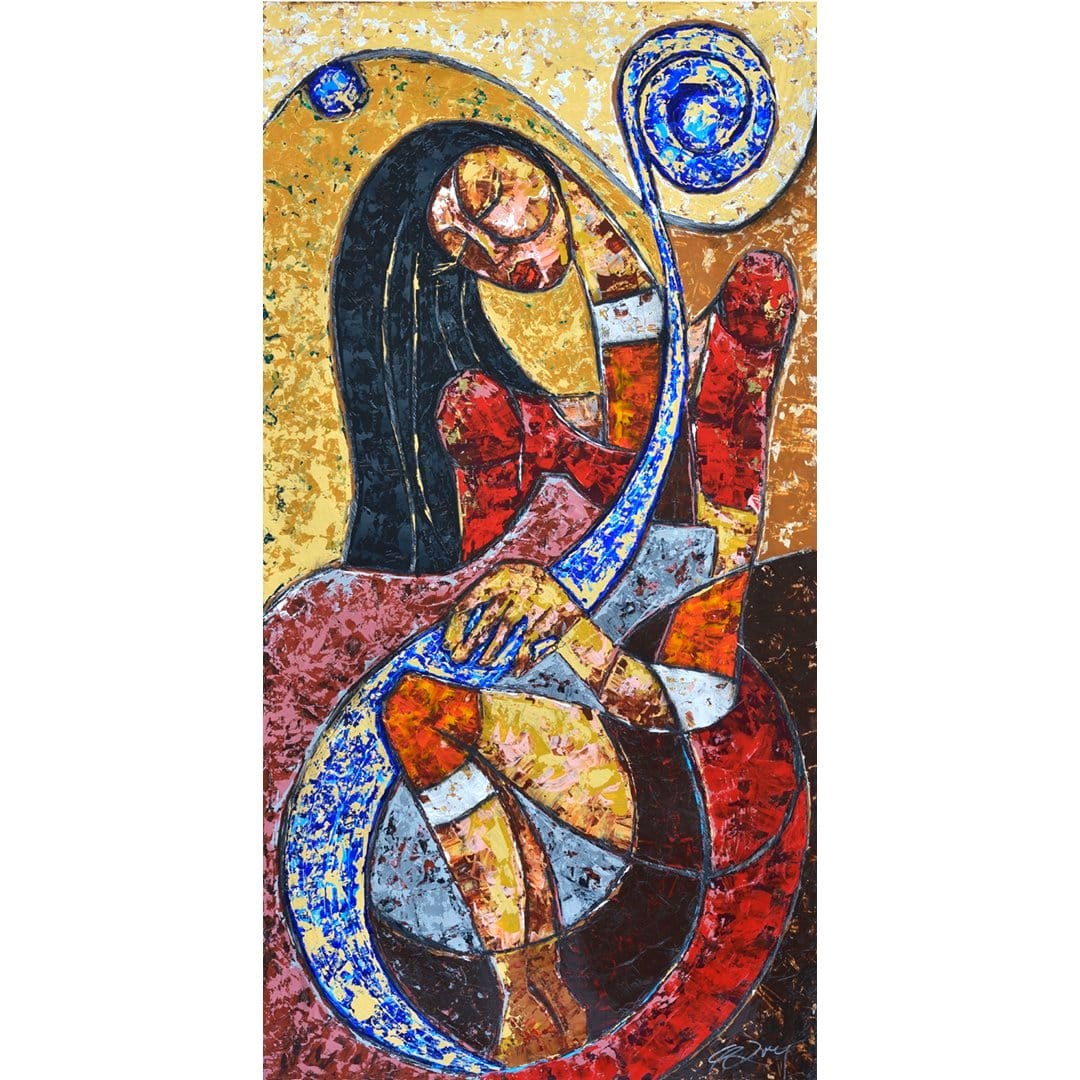 1 of 2: Stringin' da Blu Line by Gerald Ivey (Giclee on Paper)