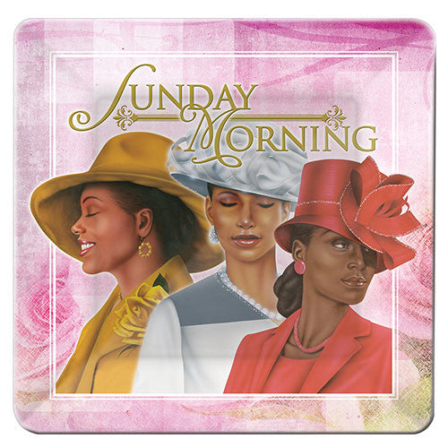Sunday Morning: African American Glass Decorative Plate