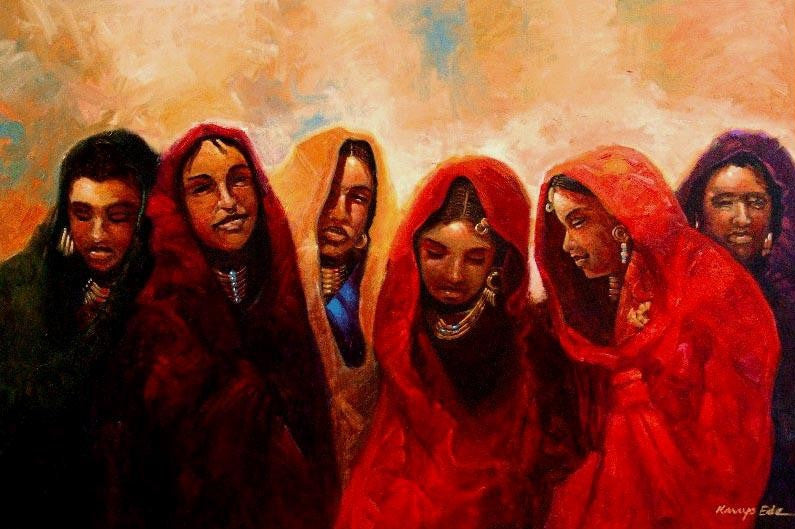 Sun Sisters (African Fulani Women) by Kanayo Ede