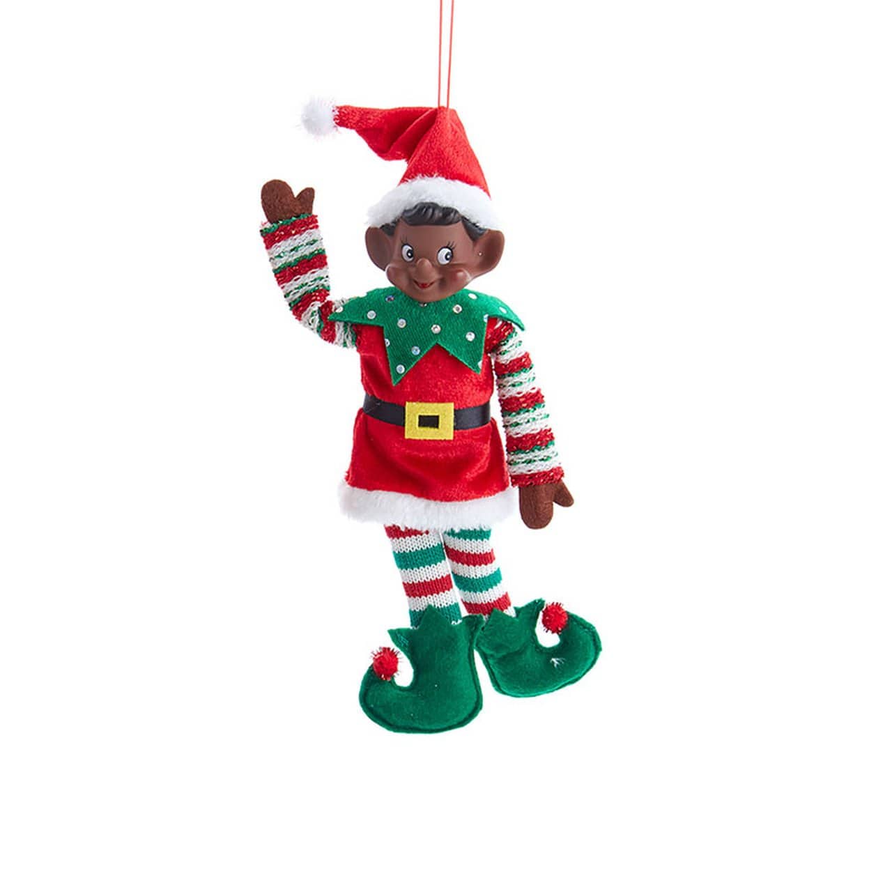 2 of 4: Santa's Elves: African American Christmas Ornament Set by Kurt Adler