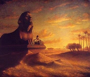 Cleopatra at the Sphinx by Tim Ashkar