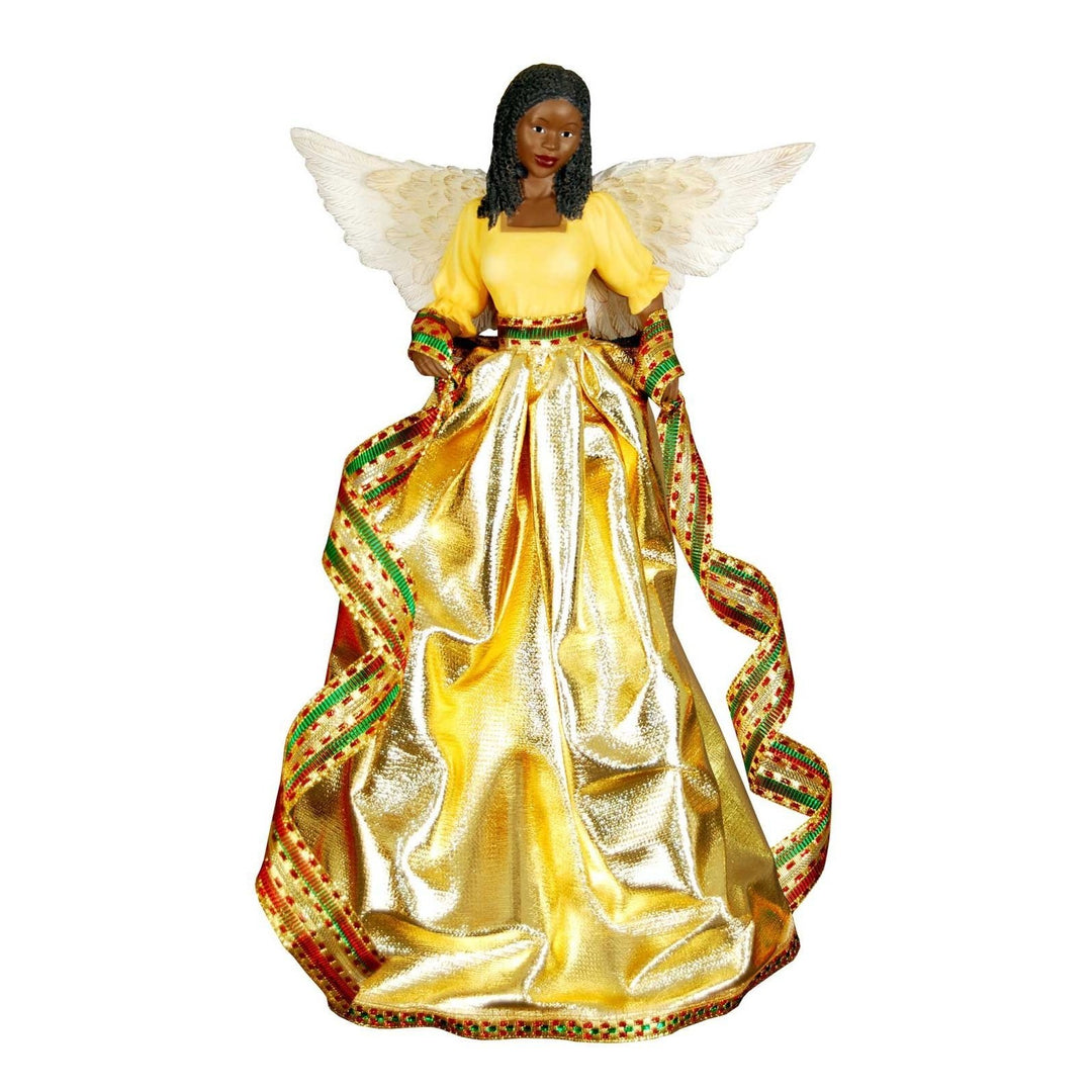 Tiffany Angel: African American Christmas Tree Topper (Gold)
