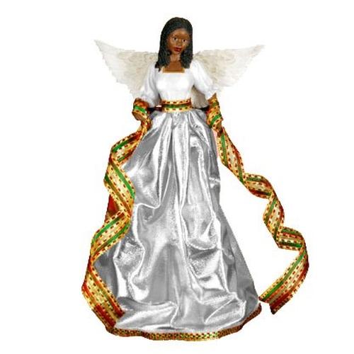 Tiffany Angel: African American Christmas Tree Topper (Silver)