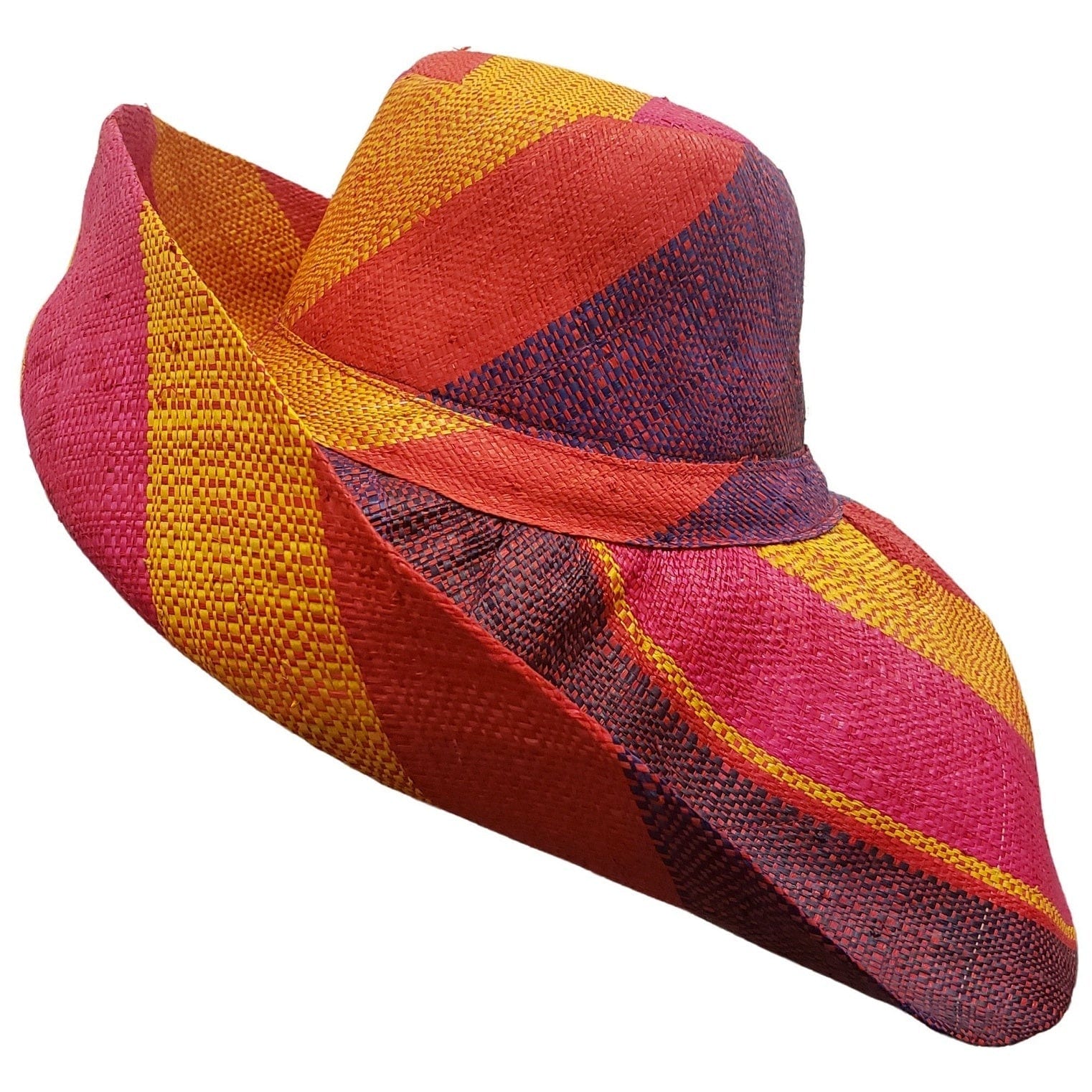 1 of 5: Tracy: Hand Woven Madagascar Big Brim Raffia Sun Hat