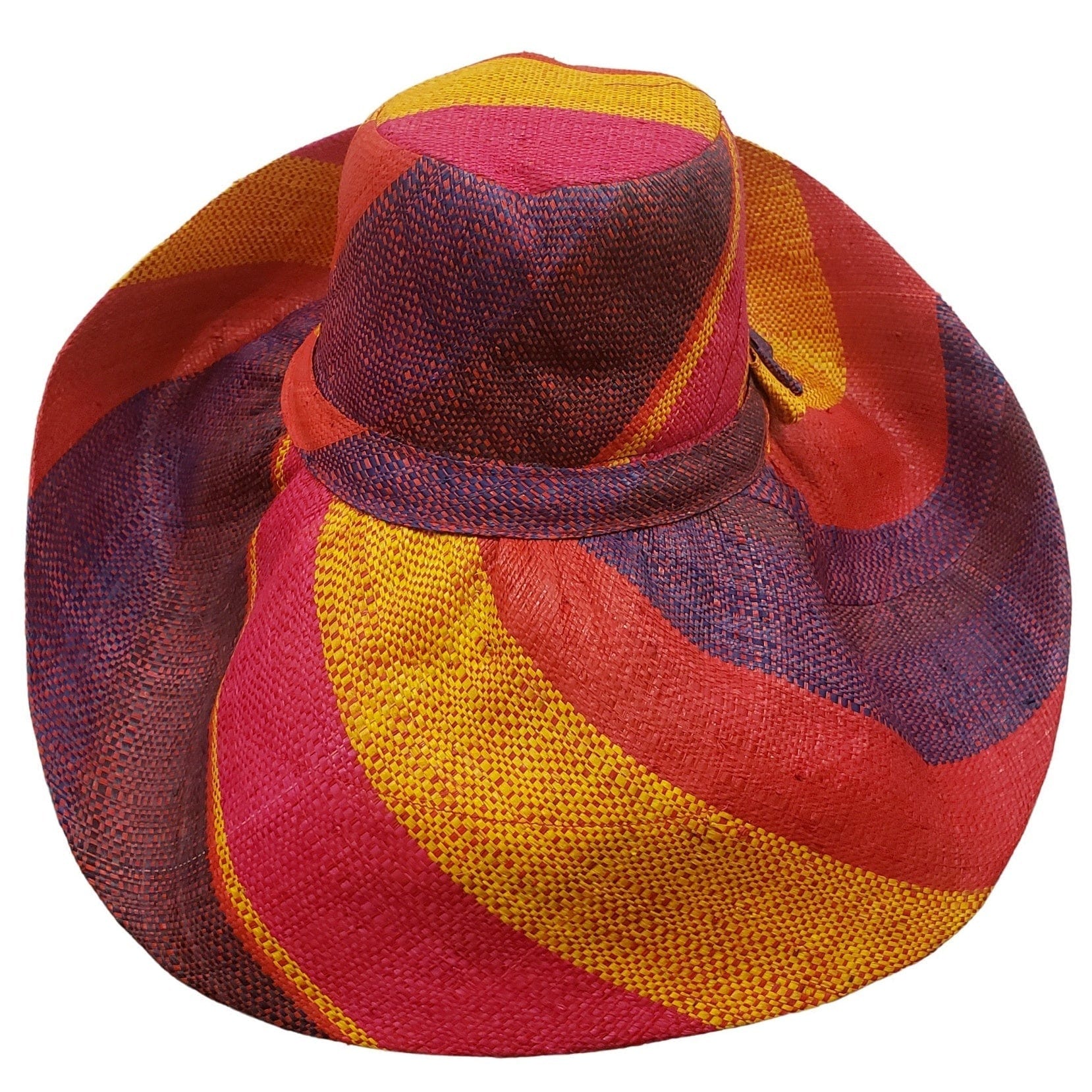 2 of 5: Tracy: Hand Woven Madagascar Big Brim Raffia Sun Hat
