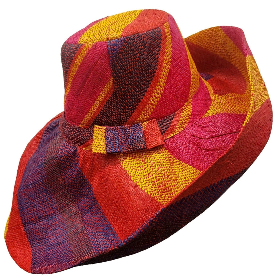 Tracy: Hand Woven Madagascar Big Brim Raffia Sun Hat