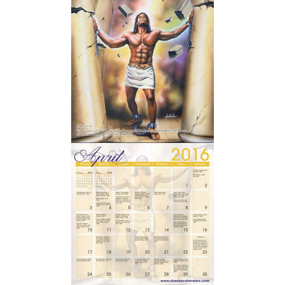 Faith: The Art of Twin Hicks 2016 African American Wall Calendar (Inside)