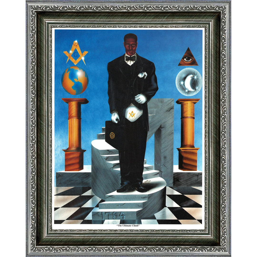 The Ultimate Climb: African American Freemasonry by J.A.Y. (Silver Frame)