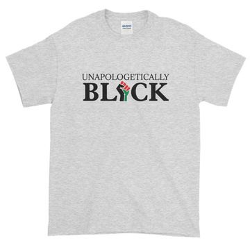 Unapologetically Black: Unisex Short Sleeved African American T-Shirt (Ash)