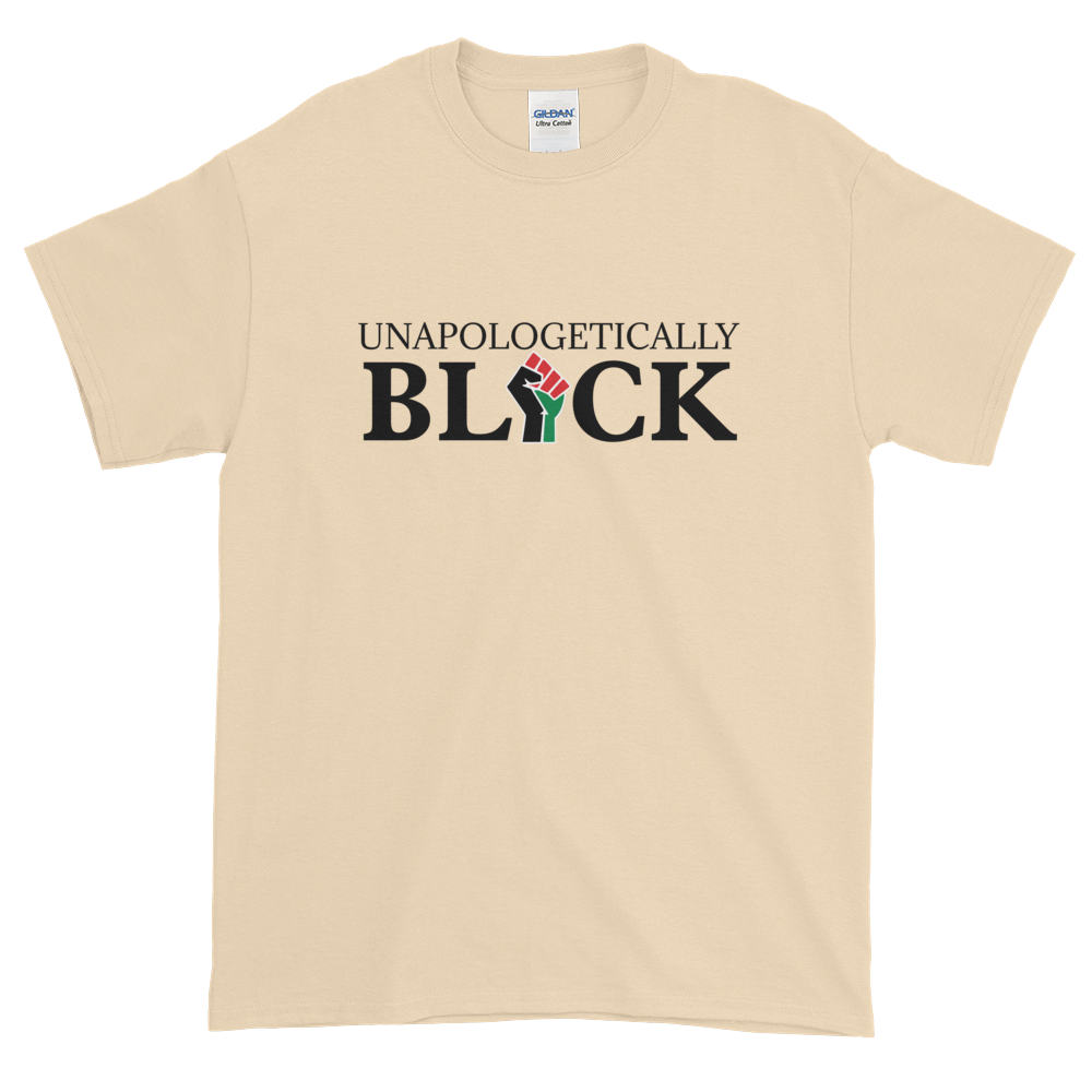 Unapologetically Black: Unisex Short Sleeved African American T-Shirt (Natural)