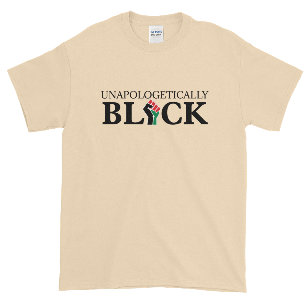 4 of 6: Unapologetically Black: Unisex Short Sleeved African American T-Shirt (Natural)