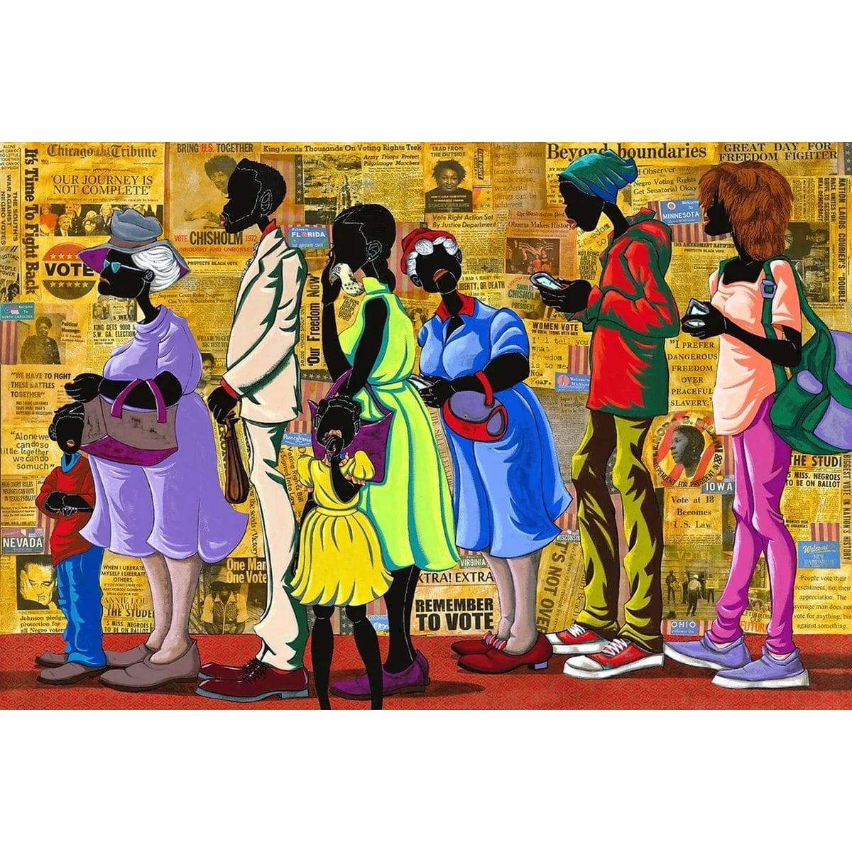 1 of 3: The Voting Line by Leroy Campbell