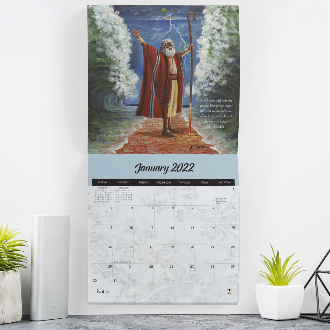 Walking By Faith: 2022 Wall Calendar-Calendar-Keith Conner-12x12 inches-Wall Calendar-The Black Art Depot