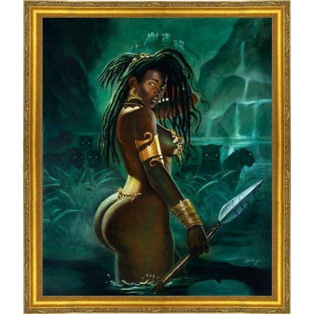Warrior by Sterling Brown (Gold Frame)